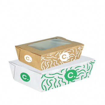 Boîtes à salades rectangulaires en carton personnalisées