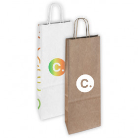 Sacs à bouteilles en papier personnalisés avec logo