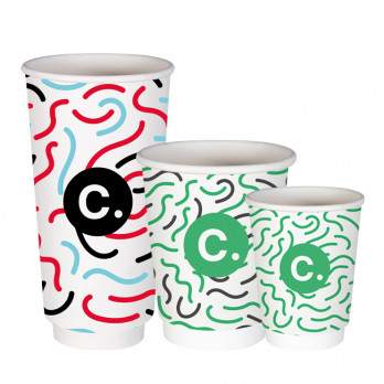 Gobelets en carton double paroi personnalisés