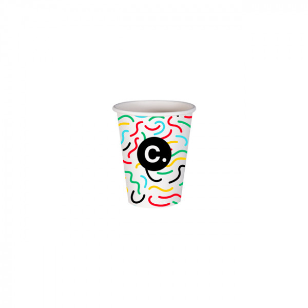 Gobelet 8 Oz en carton personnalisé - Impression jusqu'à 5 couleurs