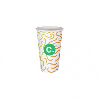 Gobelet 16 Oz en carton personnalisé - Impression couleurs illimitées