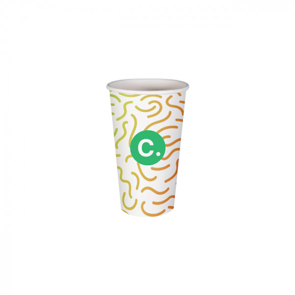 Gobelet 16 Oz en carton personnalisé - Impression couleurs illimitées
