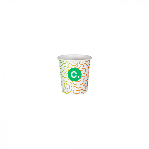 Gobelet 4 Oz 100% carton 0% plastique personnalisé - Impression couleurs illimitées