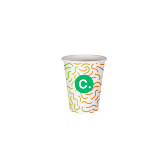 Gobelet 8 Oz 100% carton 0% plastique personnalisé - Impression couleurs illimitées