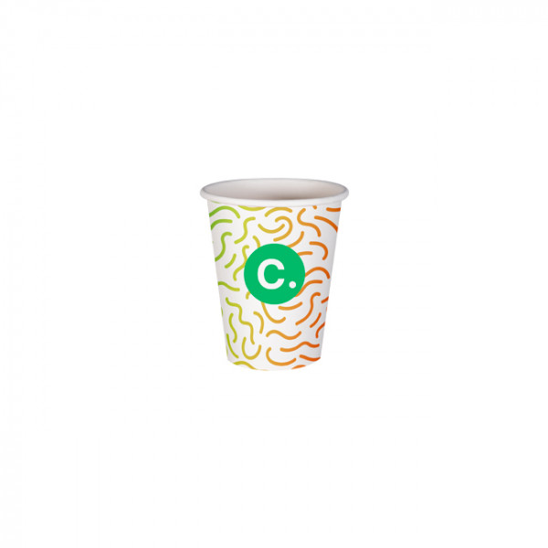 Gobelet 8 Oz 100% carton 0% plastique personnalisé - Impression couleurs illimitées