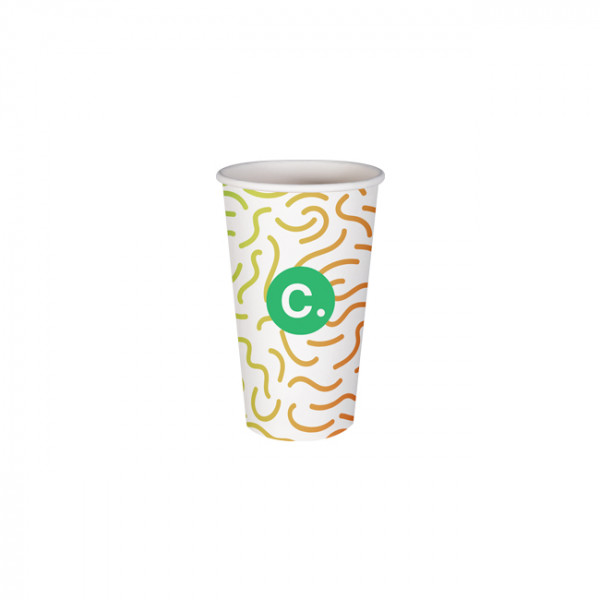Gobelet 16 Oz 100% carton 0% plastique personnalisé - Impression couleurs illimitées