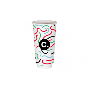 Gobelet 20 Oz en carton double paroi personnalisé - Impression jusqu'à 5 couleurs