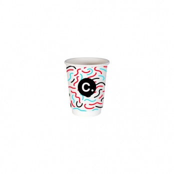Gobelet 8 Oz en carton double paroi personnalisé - Impression jusqu'à 5 couleurs