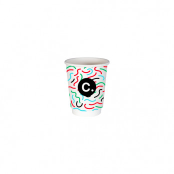Gobelet 8 Oz en carton double paroi personnalisé - Impression jusqu'à 5 couleurs