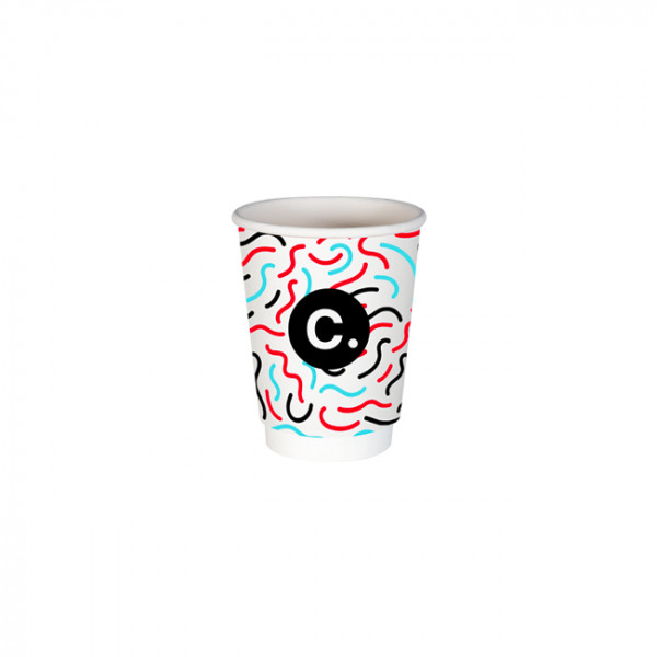 Gobelet 12 Oz en carton double paroi personnalisé - Impression jusqu'à 5 couleurs