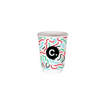 Gobelet 12 Oz en carton double paroi personnalisé - Impression jusqu'à 5 couleurs