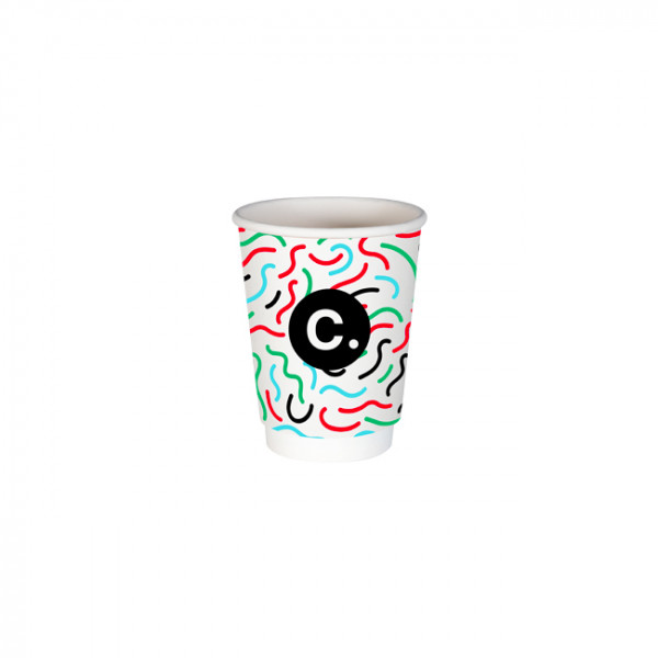 Gobelet 12 Oz en carton double paroi personnalisé - Impression jusqu'à 5 couleurs