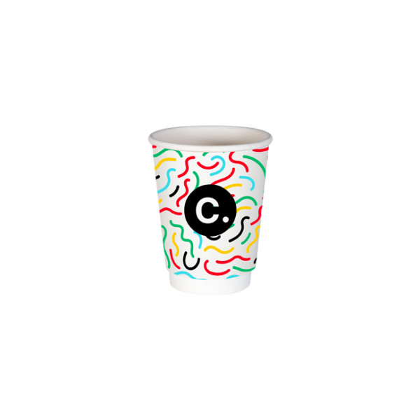 Gobelet 12 Oz en carton double paroi personnalisé - Impression jusqu'à 5 couleurs