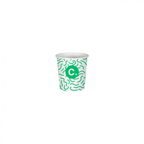 Gobelet 4 Oz 100% carton 0% plastique personnalisé - Impression jusqu'à 3 couleurs