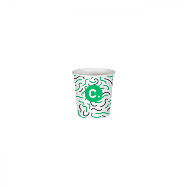 Gobelet 4 Oz 100% carton 0% plastique personnalisé - Impression jusqu'à 3 couleurs