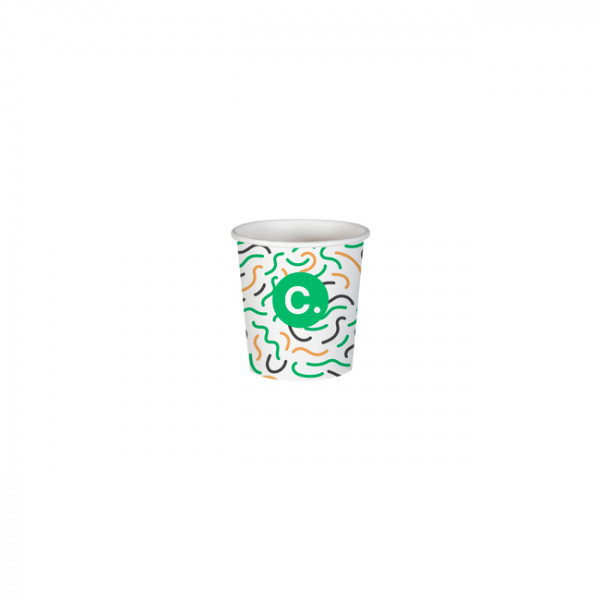Gobelet 4 Oz 100% carton 0% plastique personnalisé - Impression jusqu'à 3 couleurs
