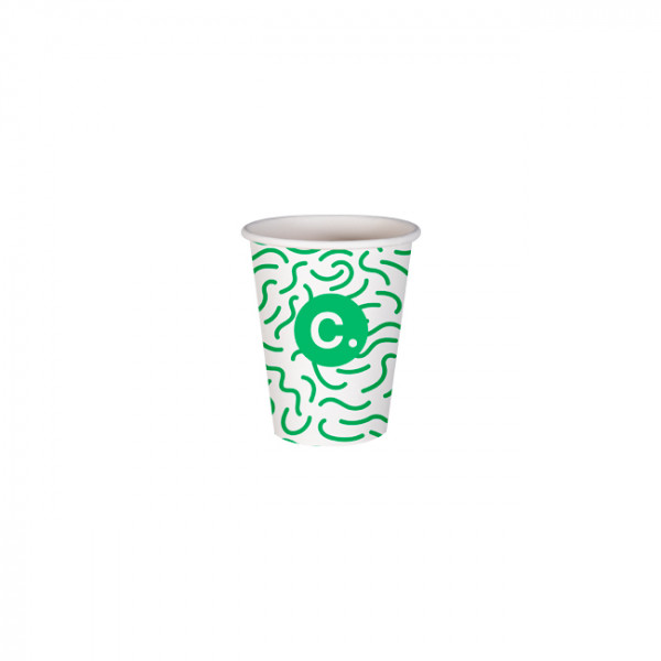 Gobelet 8 Oz 100% carton 0% plastique personnalisé - Impression jusqu'à 3 couleurs