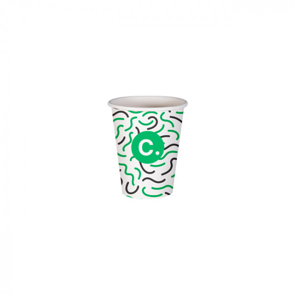 Gobelet 8 Oz 100% carton 0% plastique personnalisé - Impression jusqu'à 3 couleurs