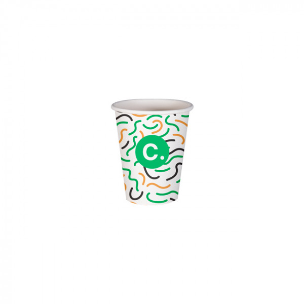 Gobelet 8 Oz 100% carton 0% plastique personnalisé - Impression jusqu'à 3 couleurs