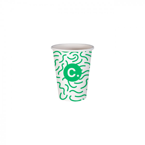 Gobelet 12 Oz 100% carton 0% plastique personnalisé - Impression jusqu'à 3 couleurs