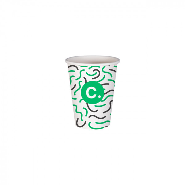 Gobelet 12 Oz 100% carton 0% plastique personnalisé - Impression jusqu'à 3 couleurs