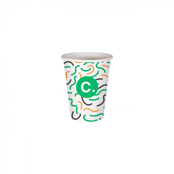 Gobelet 12 Oz 100% carton 0% plastique personnalisé - Impression jusqu'à 3 couleurs