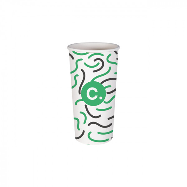 Gobelet 22 Oz 100% carton 0% plastique personnalisé - Impression jusqu'à 3 couleurs