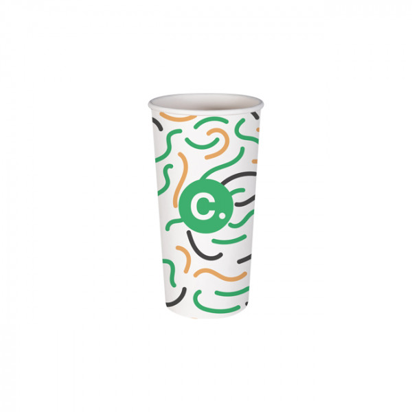 Gobelet 22 Oz 100% carton 0% plastique personnalisé - Impression jusqu'à 3 couleurs