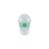 Gobelet à milkshake personnalisé en PET avec couvercle dôme 25 cL - Impression jusqu'à 4 couleurs