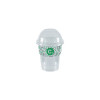 Gobelet à milkshake personnalisé en PET avec couvercle dôme 25 cL - Impression jusqu'à 4 couleurs