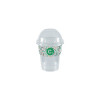 Gobelet à milkshake personnalisé en PET avec couvercle dôme 25 cL - Impression jusqu'à 4 couleurs
