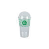 Gobelet à milkshake personnalisé en PET avec couvercle dôme 30 cL - Impression jusqu'à 4 couleurs
