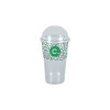 Gobelet à milkshake personnalisé en PET avec couvercle dôme 30 cL - Impression jusqu'à 4 couleurs