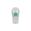 Gobelet à milkshake personnalisé en PET avec couvercle dôme 30 cL - Impression jusqu'à 4 couleurs