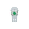 Gobelet à milkshake personnalisé en PET avec couvercle dôme 30 cL - Impression jusqu'à 4 couleurs