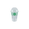 Gobelet à milkshake personnalisé en PET avec couvercle dôme 35 cL - Impression jusqu'à 4 couleurs