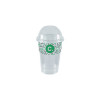 Gobelet à milkshake personnalisé en PET avec couvercle dôme 35 cL - Impression jusqu'à 4 couleurs