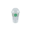 Gobelet à milkshake personnalisé en PET avec couvercle dôme 35 cL - Impression jusqu'à 4 couleurs