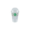 Gobelet à milkshake personnalisé en PET avec couvercle dôme 35 cL - Impression jusqu'à 4 couleurs