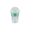 Gobelet à milkshake personnalisé en PET avec couvercle dôme 45 cL - Impression jusqu'à 4 couleurs