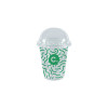 Gobelet à milkshake personnalisé en PET avec couvercle dôme 55 cL - Impression jusqu'à 4 couleurs