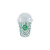 Gobelet à milkshake personnalisé en PET avec couvercle dôme 55 cL - Impression jusqu'à 4 couleurs