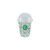 Gobelet à milkshake personnalisé en PET avec couvercle dôme 55 cL - Impression jusqu'à 4 couleurs