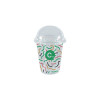 Gobelet à milkshake personnalisé en PET avec couvercle dôme 55 cL - Impression jusqu'à 4 couleurs