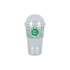 Gobelet à milkshake personnalisé en PET avec couvercle dôme 65 cL - Impression jusqu'à 4 couleurs