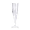 Flûte à champagne réutilisable 13,5 cL en plastique transparent
