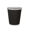 Gobelet carton triple paroi noir 12 Oz - 33 cl