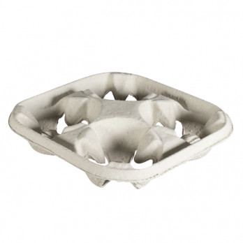 Plateau porte gobelet en carton pour 4 gobelets