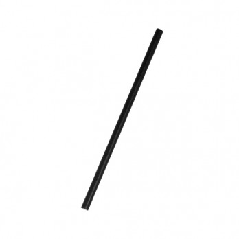 Paille droite en carton noir 20 cm Ø 8 mm