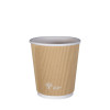 Gobelet carton kraft triple paroi 8 Oz
